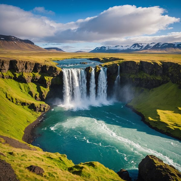 Quelle croisière propose des excursions pour découvrir les cascades en Islande?
